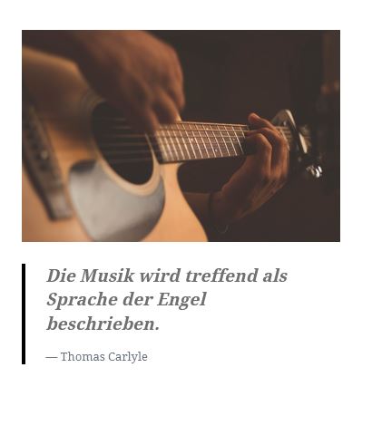 Gitarrenbild mit Spruch